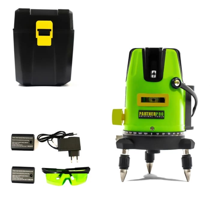 Nivelă laser PartnerPRO PLE-5D, 5 linii, precizie 2mm/5m, 40m