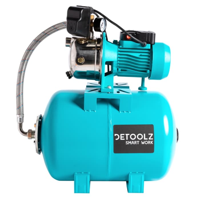 Hidrofor Detoolz DZ-P123 0.75 kW, debit 3300 l/h, înălțime pompare 45 m, carcasă inox, butelie 50L