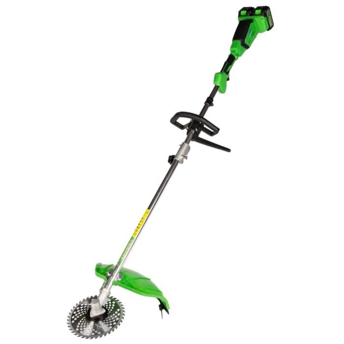 Motocoasă electrică Micul Fermier 2x20V, 2 acumulatori 4 Ah, motor fără perii