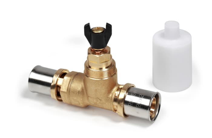 Robinet cu bilă Giacomini RM173Y037, pentru țeavă multistrat 20x2 mm, presare