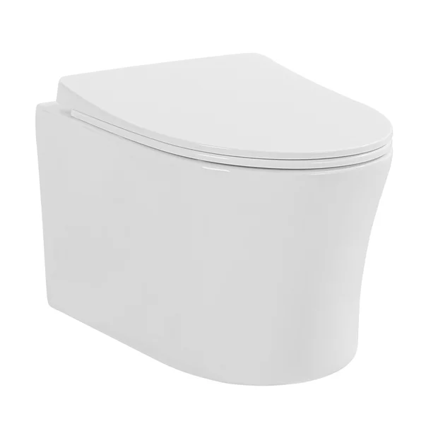 Set vas WC suspendat Fluminia Isolda, rimless, capac soft close