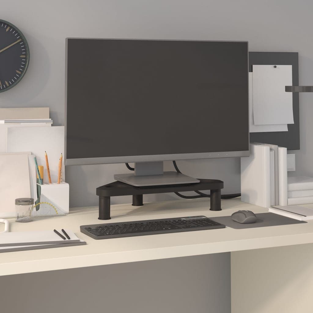 Suport de colț pentru monitor, negru, 49x28x10.5cm
