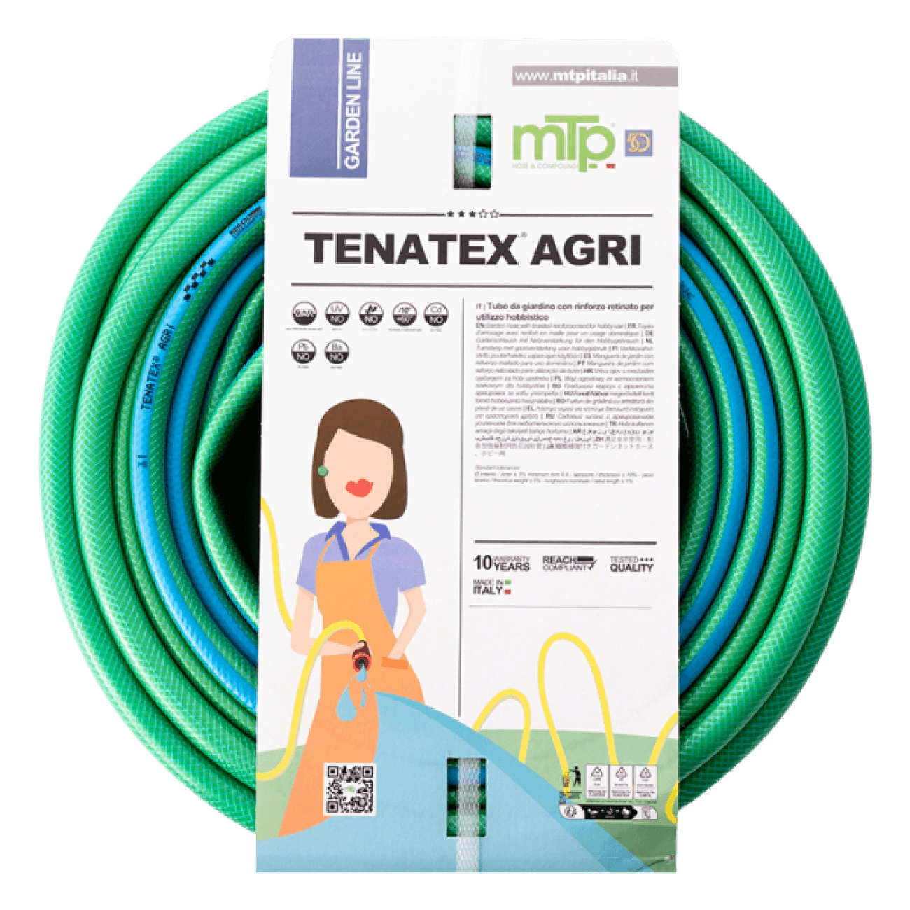 Furtun de grădină 4 straturi cu inserție, seria 312N, 1/2" rolă 25m