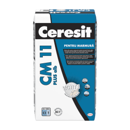 Adeziv gresie și faianță Ceresit CM 11 Plus, interior/exterior, alb, 25 kg