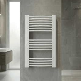 Calorifer baie portprosop NK curbat, oțel, alb, 1000 x 600 mm